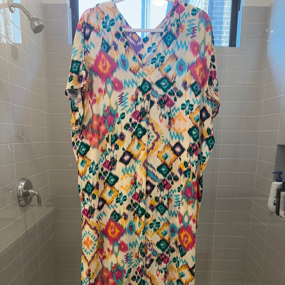 Multicolored Tunic Dress - Size L